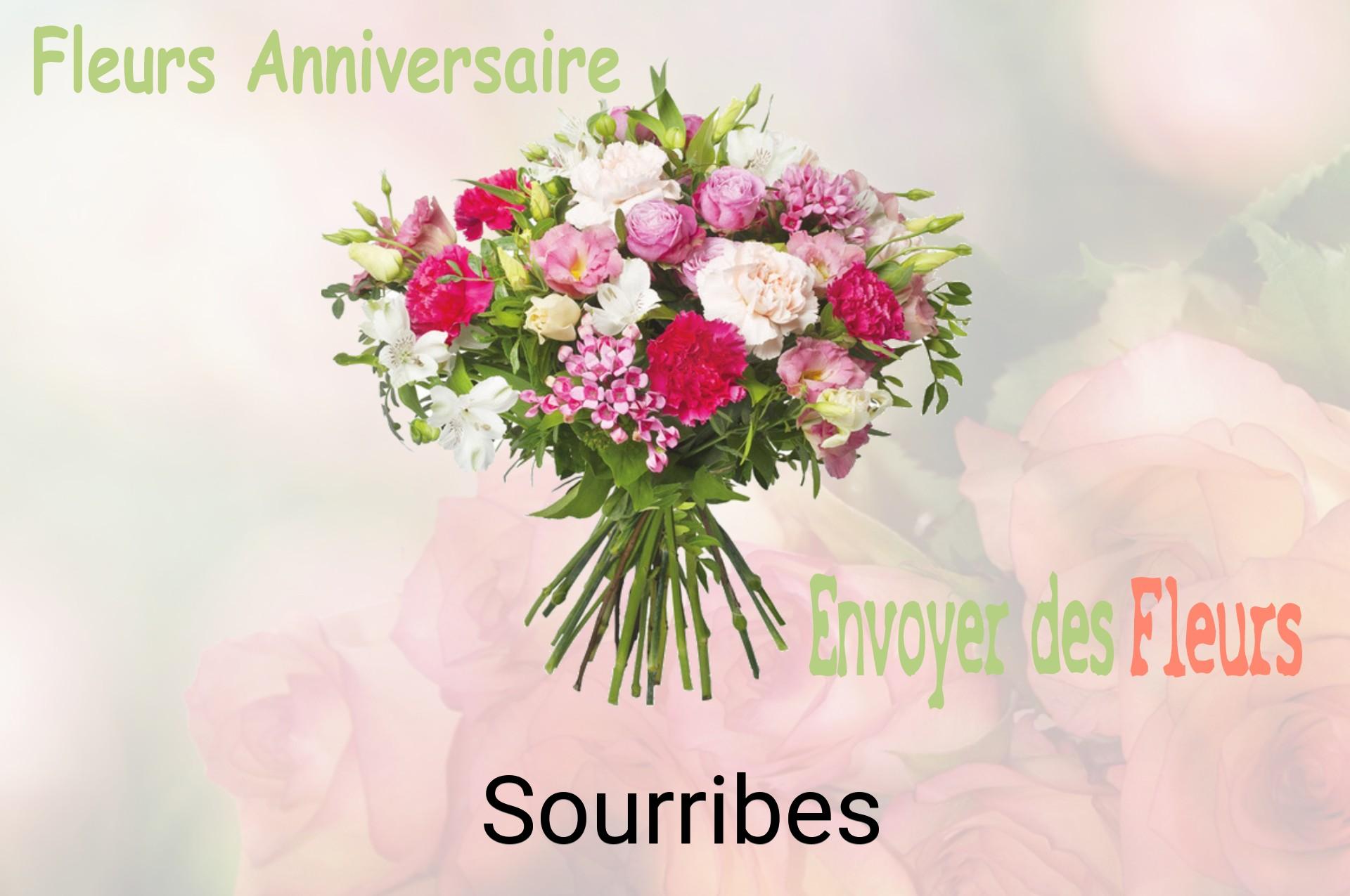 Bouquet de fleurs d’anniversaire livré à Sourribes